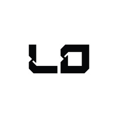 LO monogram logo design letter text name symbol monochrome logotype alphabet character simple logo