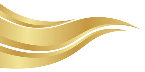 gold wave curve, golden wave corner shape for element, stripes ribbon golden graphic, striped gold. eps 10
