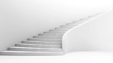 Modern, minimalist spiral staircase design.