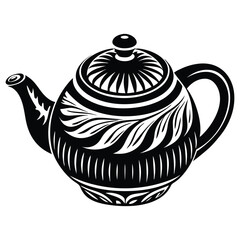 Tea Pot Isolated on white background, logo icons vector illustration