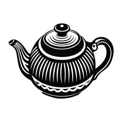 Tea Pot Isolated on white background, logo icons vector illustration