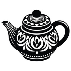 Tea Pot Isolated on white background, logo icons vector illustration