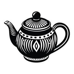 Tea Pot Isolated on white background, logo icons vector illustration