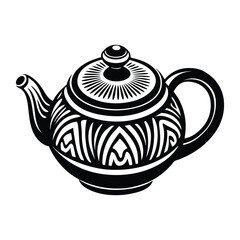 Tea Pot Isolated on white background, logo icons vector illustration