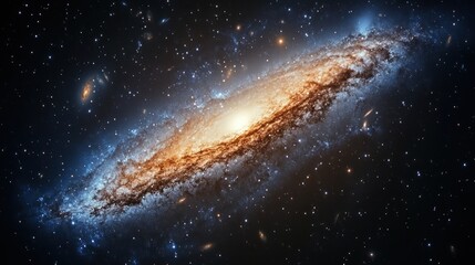 Fototapeta premium Majestic Spiral Galaxy NGC 4565: A Celestial Tapestry