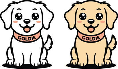 Minimalist Dog Character Design