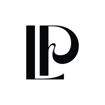 LP monogram logo design letter text name symbol monochrome logotype alphabet character simple logo