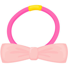 Cute Girly Hair Accessories Graphic Illustration
