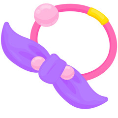 Cute Girly Hair Accessories Graphic Illustration