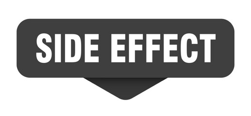 side effect sticker. side effect sign on transparent background
