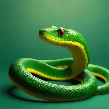 green snake on a tree