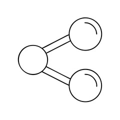 Share Icon Representation in Simple Line Art Style, contour icon, thin line  