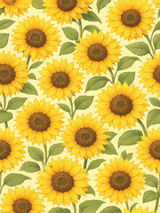 PrintWild sunflower blossom background pattern 