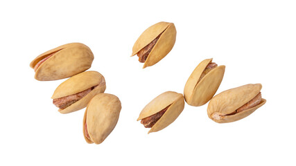 Pistachio nuts isolated on transparent background