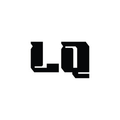 LQ monogram logo design letter text name symbol monochrome logotype alphabet character simple logo