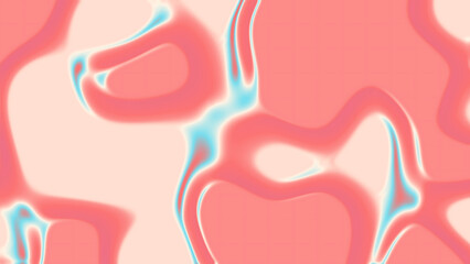 Abstract Liquid fluid Flow Background with Pink Cream and Cyan Colors