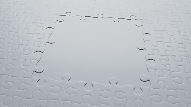 White Puzzle Mystery: The Missing Piece Reveals a Reflective Secret