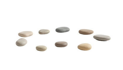 Smooth pebbles arranged in a natural pattern.