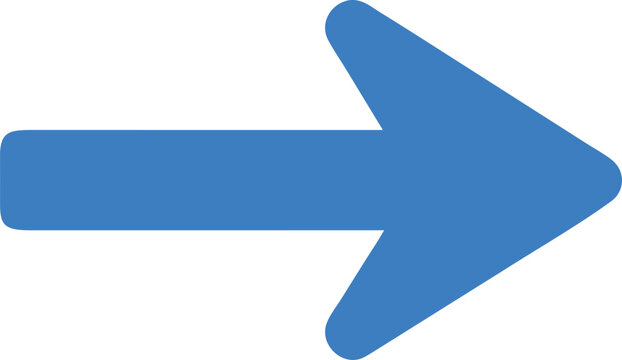  Blue right arrow pointing in the direction of movement.