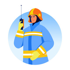 A flat style illustration of radio communication