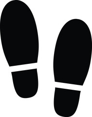 Human footprints. Vector art.