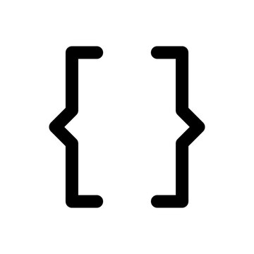 code brackets developer icon silhouette
