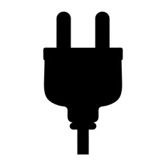 electric plug silhouette icon vector
