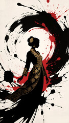 Obraz premium Kebaya Design Abstract 007