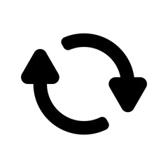 refresh sync icon silhouette filled
