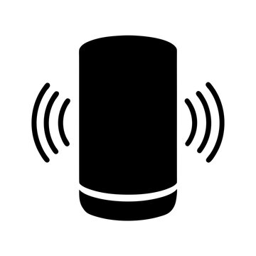 smart speaker icon silhouette filled
