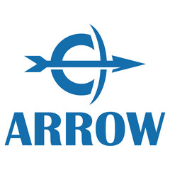 arrow flat minimalist logo design