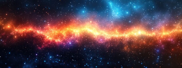 Obraz premium Colorful celestial nebula display of vibrant hues.