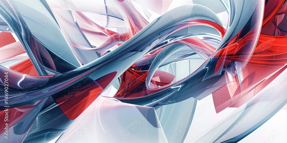 Poster the close up abstract picture of the blue and red colour mixing each other in the white background, 