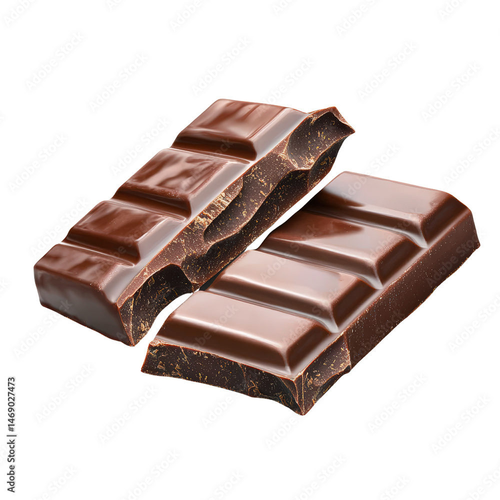 Aufkleber rich dark chocolate bar with a smooth surface and square shape displayed on a rustic wooden table fo