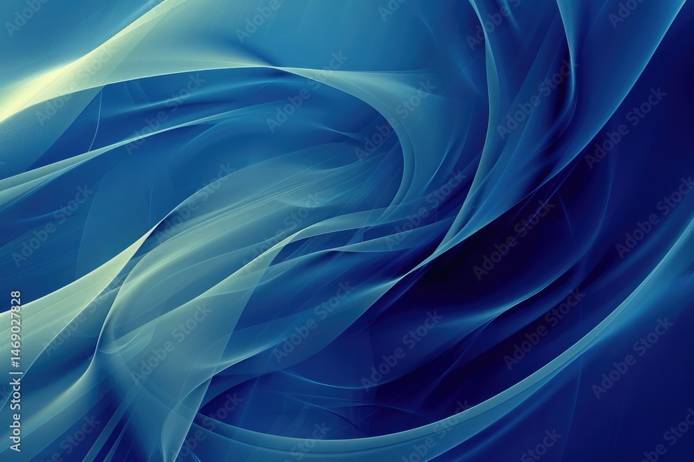 Poster abstract blue color wave flowing express the energetic ripple. seamless texture of vividness curve s