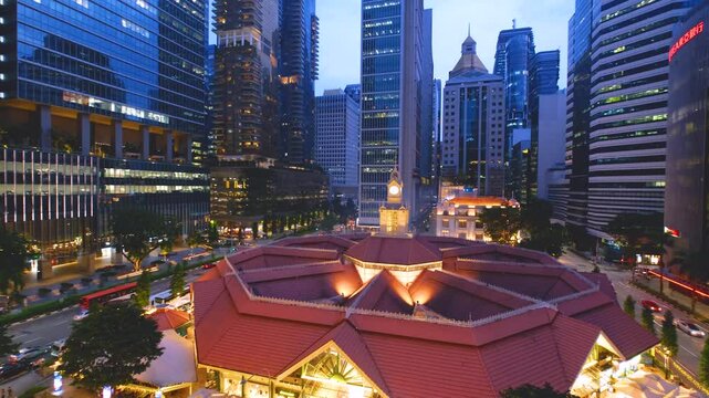 Lau Pa Sat, or Telok Ayer Market, is a historic landmark in Singapore's Central Business District.