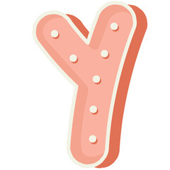 Pastel Colored Festival Font Graphic Illustration