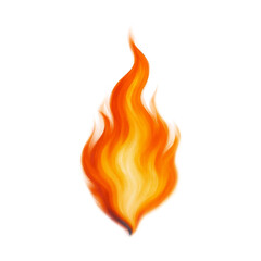  fire illustration with plain background, dynamic concept for danger signs, icons, or visual effects. © Dwi