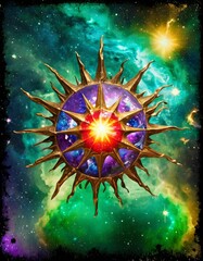 Different aesthetic and artistic visual designs for people curious about the universe, existence and creation