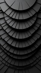 Naklejka premium Layered circular design with radiating lines of dark gray.