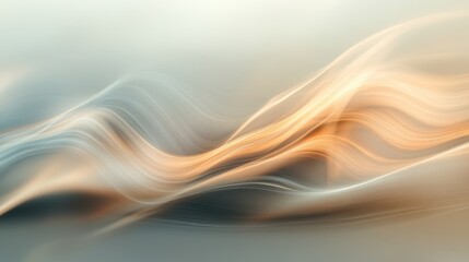 Obraz premium Soft Flowing Abstract Waves with Gentle Color Gradients