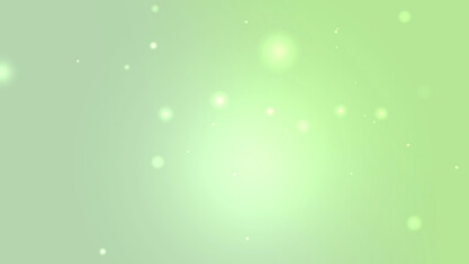 Green Gradient Blurred Background with Glowing Bokeh Light Particles Floating