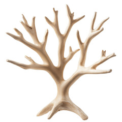 Obraz premium A minimalist sculpture of a bare tree, showcasing its intricate branches, set against a plain background, ideal for home decor or artistic displays