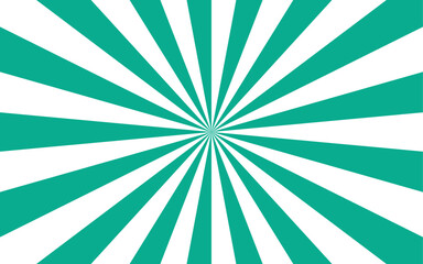 Abstract geometric sunburst with Blue and white straight rays. Symmetrical, evenly spaced, and sense of explosion or energetic motion. Clean, minimalistic aesthetic bright, stylized sunrise or burst