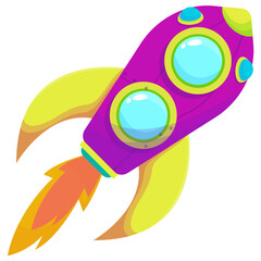 Spacecraft Rocket Ship Graphic Illustration