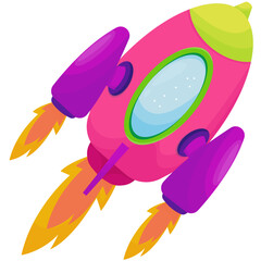 Spacecraft Rocket Ship Graphic Illustration