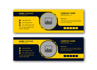  Email signature design or email footer and personal social media cover template.