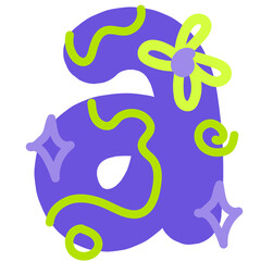 Fun Doodle Scribble Alphabet Font Graphic Illustration