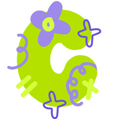 Fun Doodle Scribble Alphabet Font Graphic Illustration