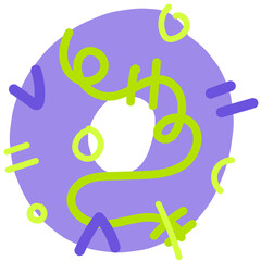 Fun Doodle Scribble Alphabet Font Graphic Illustration